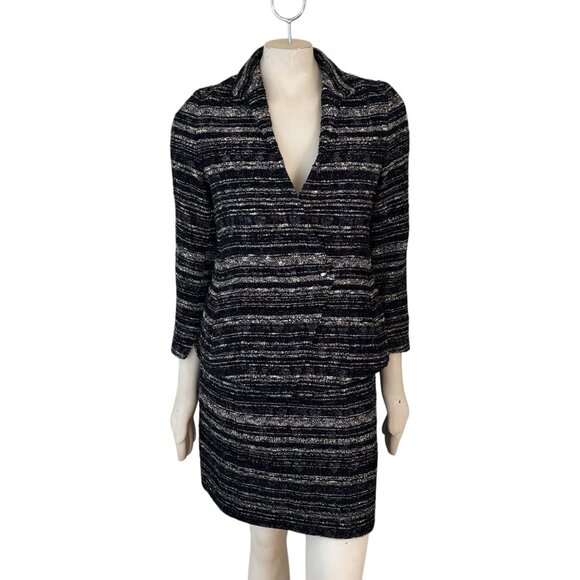 MM LAFLEUR Tweed Skirt Suit2 Piece The Wells Jacket & Morningside Skirt SZ 8